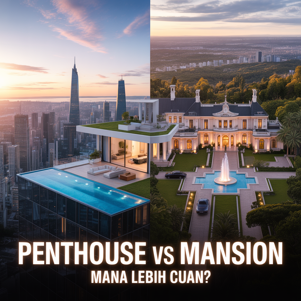 Duel Properti Premium: Penthouse vs Mansion, Mana Lebih Cuan?
