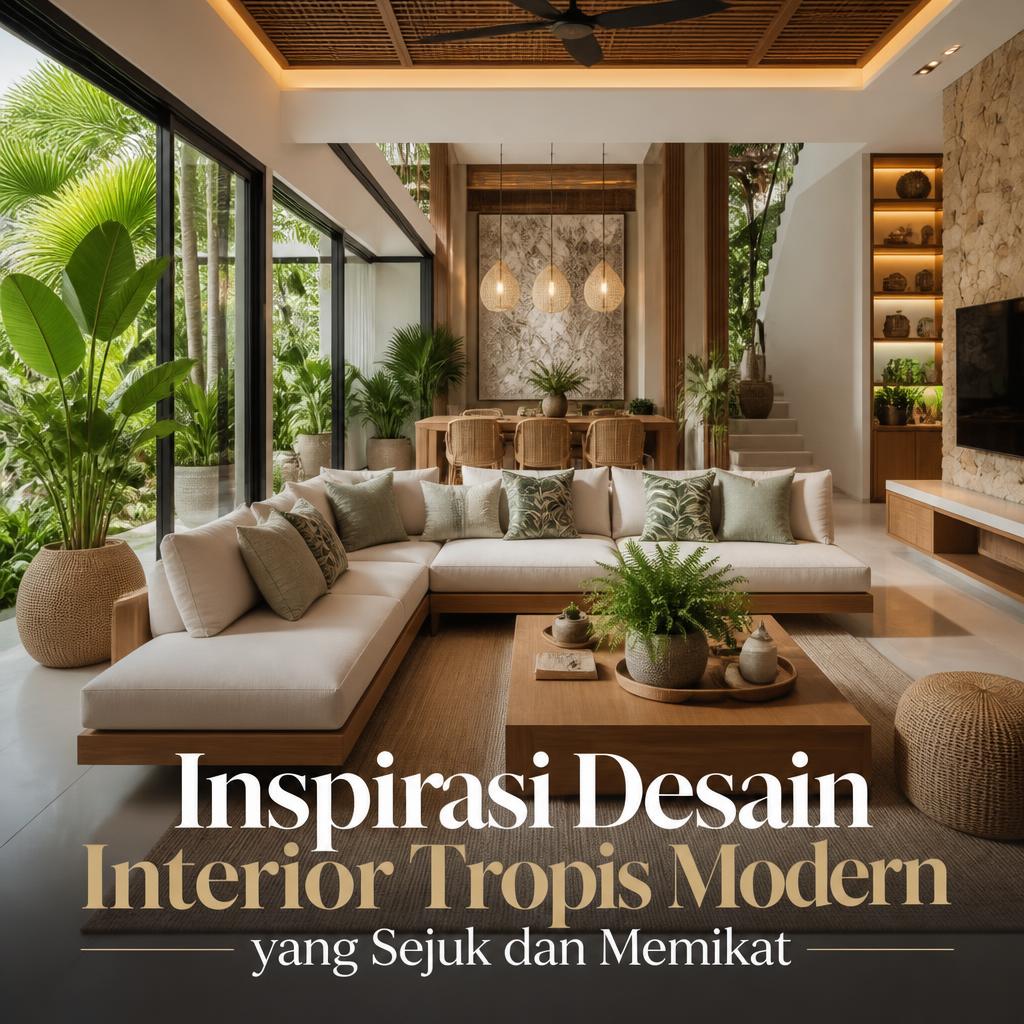 Inspirasi Desain Interior Tropis Modern yang Sejuk dan Memikat