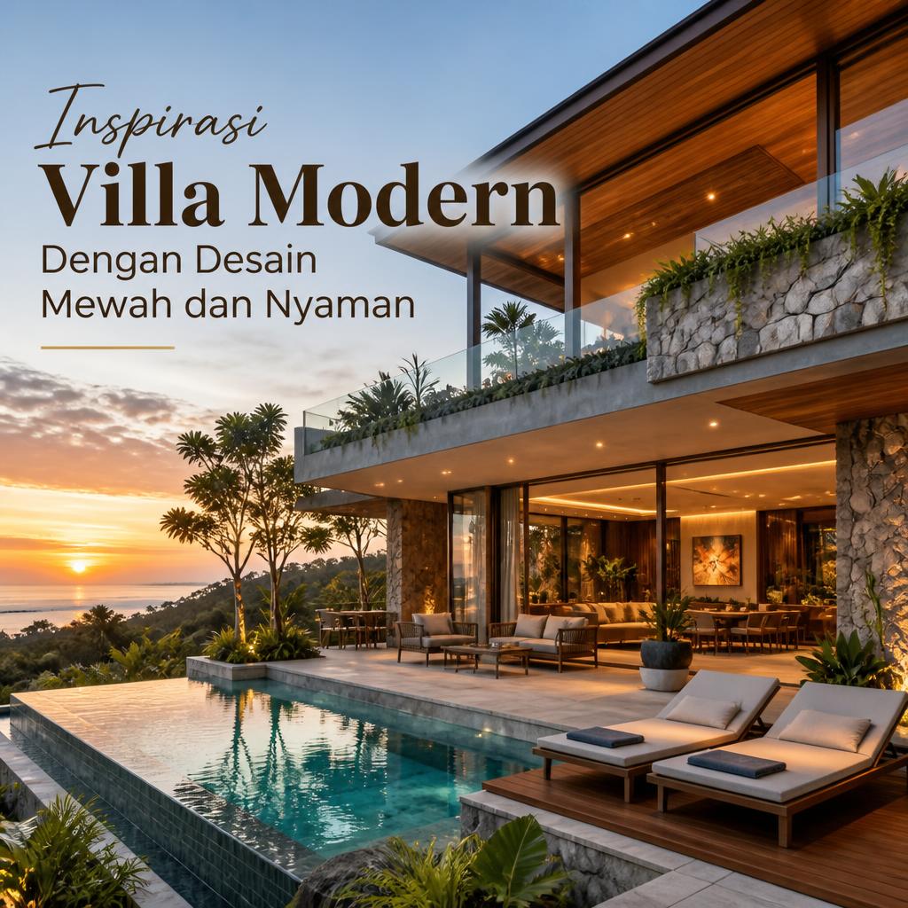 Inspirasi Villa Modern Dengan Desain Mewah dan Nyaman